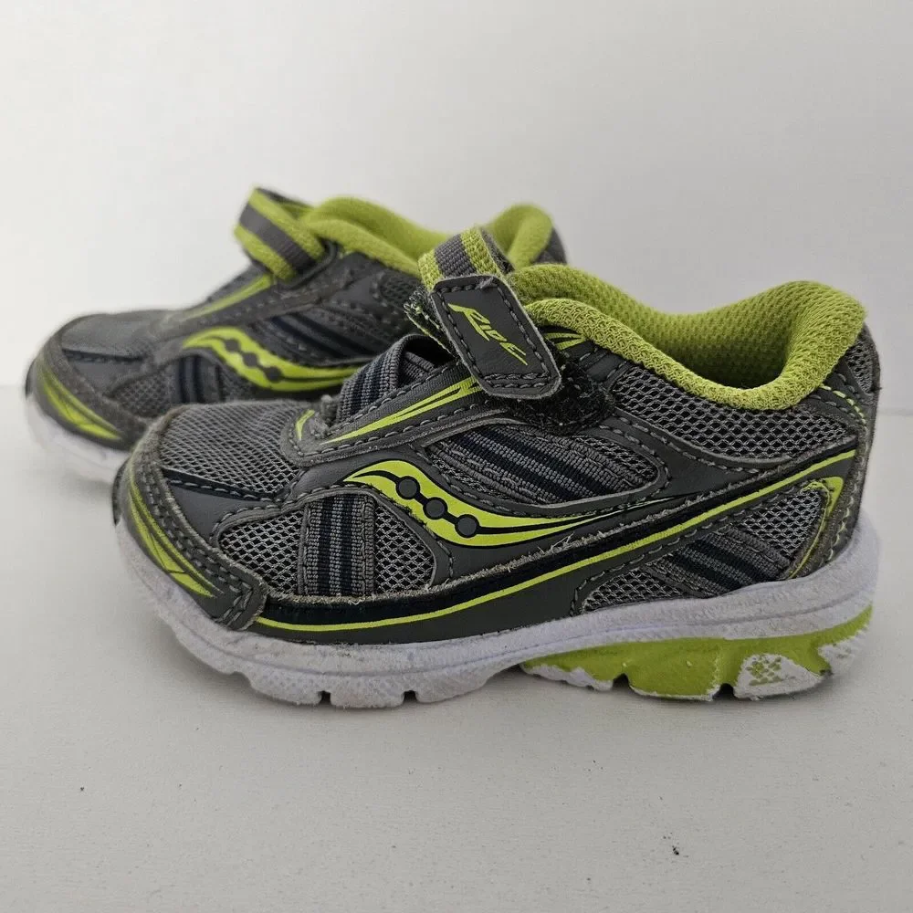 Saucony Size 4M Boys Gray Baby Ride Sneaker Shoes ST53741‎